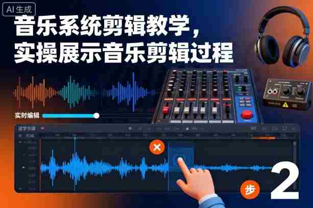 音乐系统剪辑教学，实操展示音乐剪辑过程-有道网创
