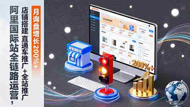 (16311期)阿里国际站全链路运营,店铺搭建+直通车推广+全站推广,月询盘增长200%+-有道网创