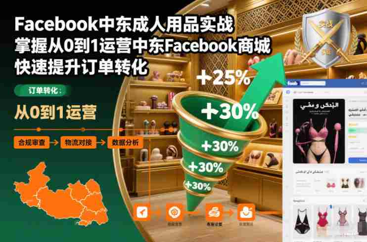 Facebook中东成人用品实战，掌握从0到1运营中东Facebook商城，快速提升订单转化-有道网创