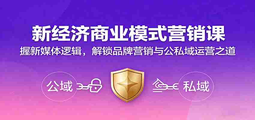 新经济商业模式营销课，握新媒体逻辑，解锁品牌营销与公私域运营之道-有道网创