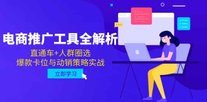 （14866期）电商推广工具全解析，直通车+人群圈选，爆款卡位与动销策略实战-有道网创