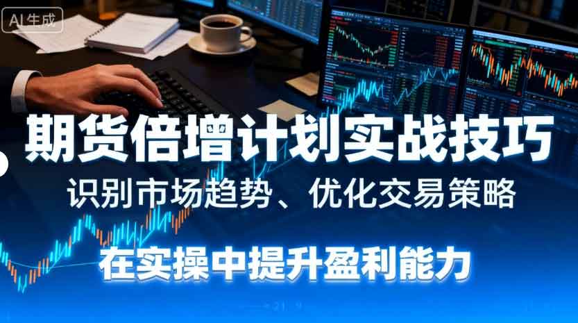 期货倍增计划实战技巧：识别市场趋势、优化交易策略，在实操中提升盈利能力-有道网创