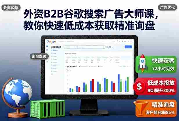 外资B2B谷歌搜索广告大师课,教你快速低成本获取精准询盘-有道网创