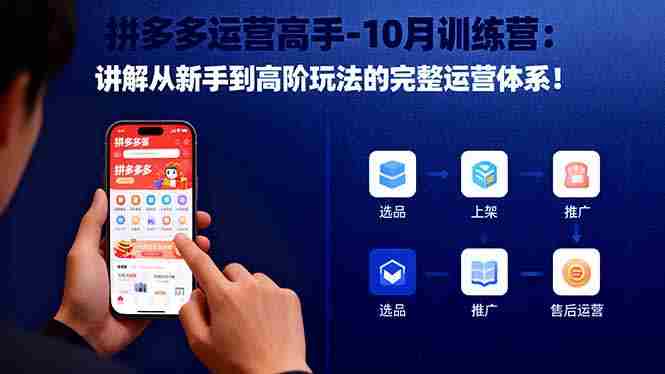 （16448期）拼多多运营高手-10月训练营：讲解从新手到高阶玩法的完整运营体系！-有道网创