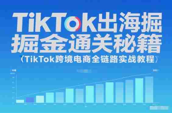 TikTok出海掘金通关秘籍，TikTok跨境电商全链路实战教程-有道网创