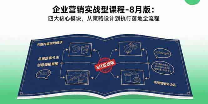 （15823期）企业营销实战型课程-8月版：四大核心模块，从策略设计到执行落地全流程-有道网创