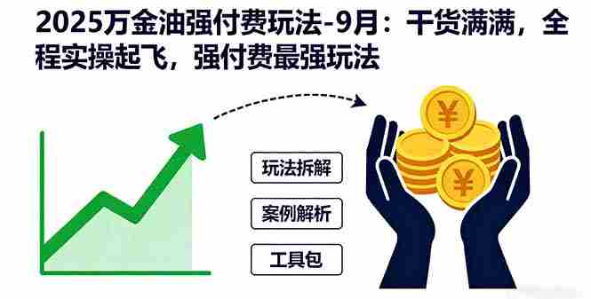 （16202期）2025万金油强付费玩法-9月：干货满满，全程实操起飞，强付费最强玩法-有道网创