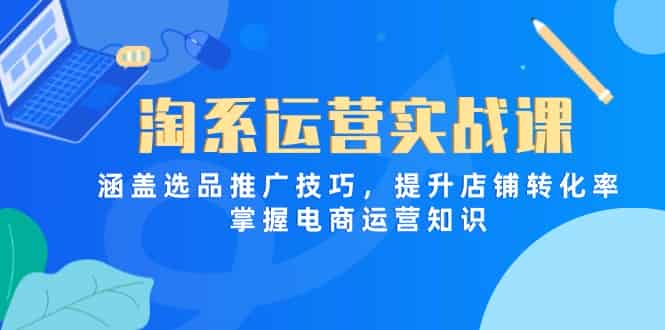 （14427期）淘系运营实战课，涵盖选品推广技巧，提升店铺转化率，掌握电商运营知识-有道网创