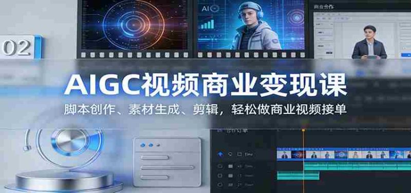 AIGC视频商业变现课：脚本创作、素材生成、剪辑，轻松做商业视频接单-有道网创