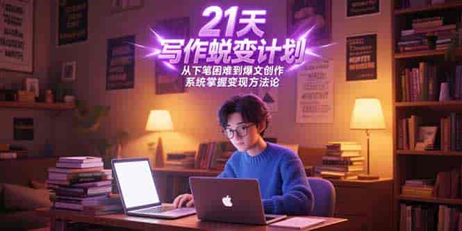 （15204期）21天写作蜕变计划，从下笔困难到爆文创作，系统掌握变现方法论-有道网创
