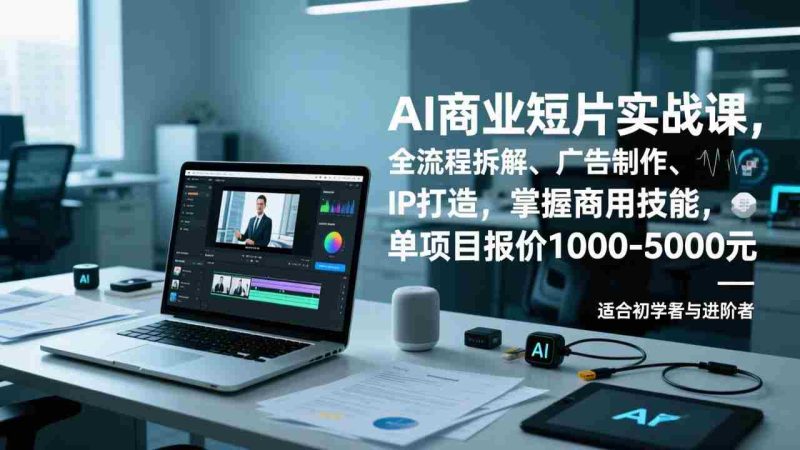 (17051期)AI商业短片实战课,全流程拆解、广告制作、IP打造,掌握商用技能,单项目报价1000-5000元-有道网创