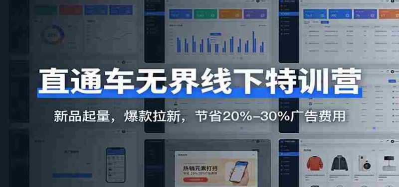 直通车无界线下特训营：新品起量，爆款拉新，节省20%-30%广告费用-有道网创