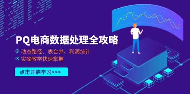 (14240期)PQ电商数据处理全攻略,动态路径、表合并、利润统计,实操教学快速掌握-有道网创