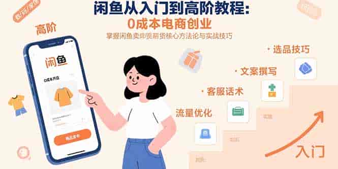 （15640期）闲鱼从入门到高阶教程：0成本电商创业，掌握闲鱼卖货核心方法论与实战技巧-有道网创