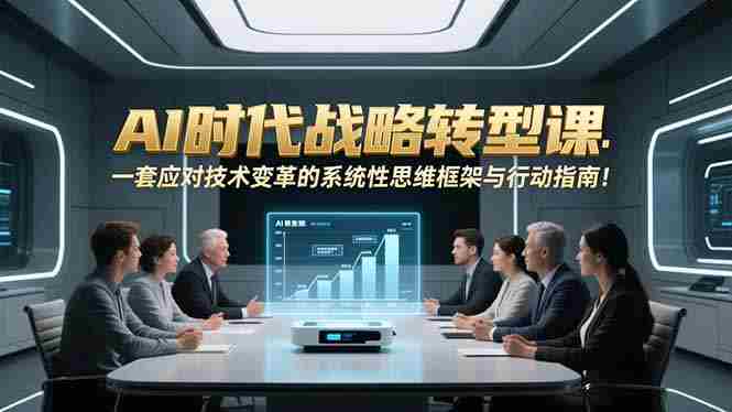 （16990期）AI时代战略转型课：一套应对技术变革的系统性思维框架与行动指南！-有道网创