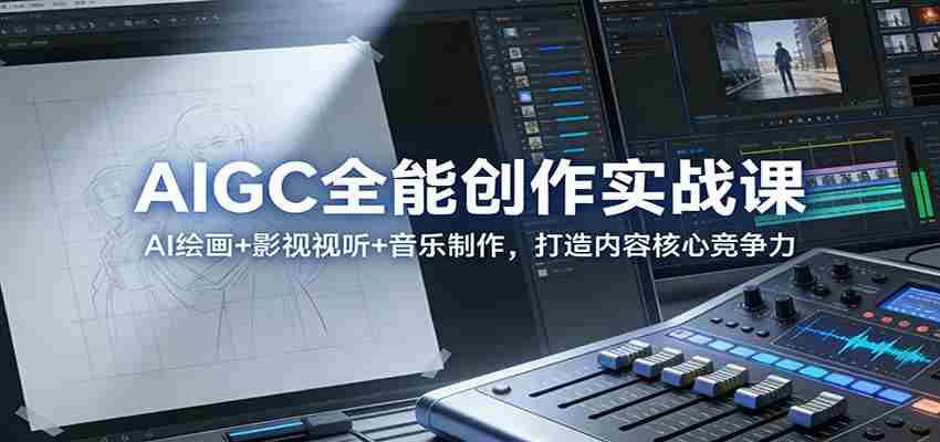 AIGC全能创作实战课：AI绘画+影视视听+音乐制作，打造内容核心竞争力-有道网创