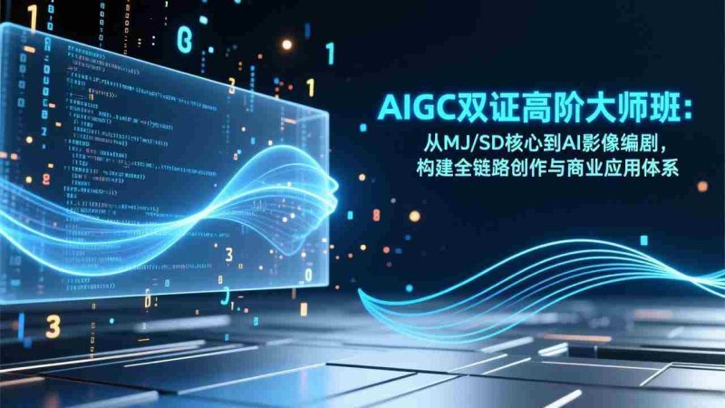 （17198期）AIGC双证高阶大师班：从MJ/SD核心到AI影像编剧，构建全链路创作与商业应用体系-有道网创