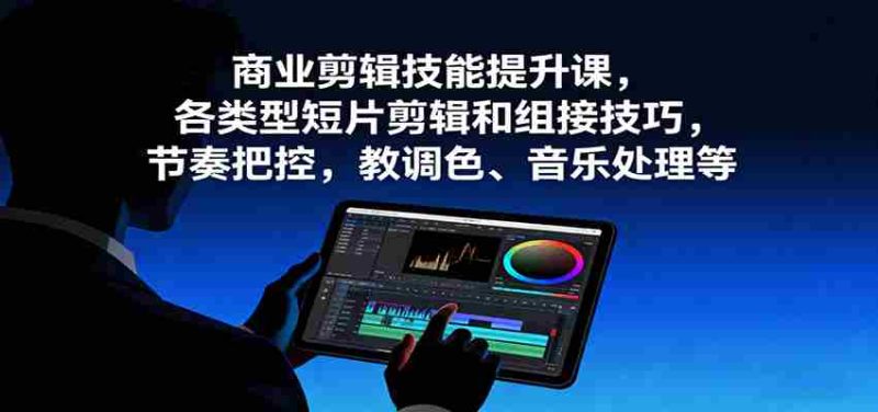 商业剪辑技能提升课，各类型短片剪辑和组接技巧，节奏把控，教调色、音乐处理等-有道网创