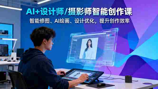 （16398期）AI+设计师/摄影师智能创作课：智能修图、AI绘画、设计优化，提升创作效率-有道网创