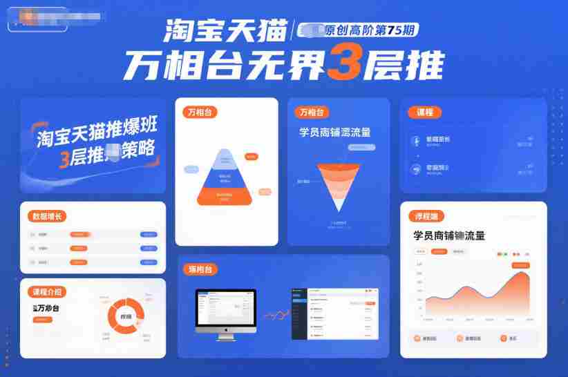 淘宝天猫推爆班原创高阶第75期，万相台无界3层推-有道网创