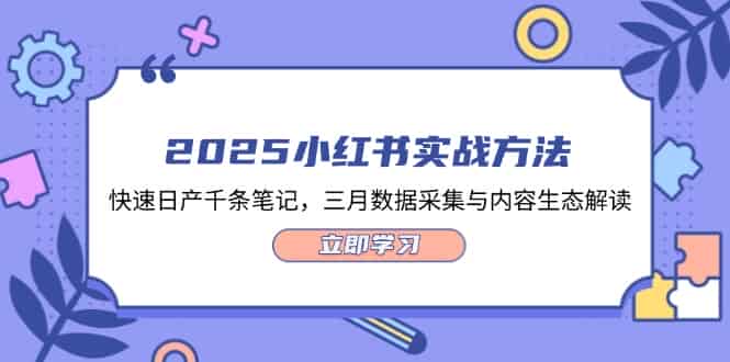 （14347期）2025小红书实战方法，快速日产千条笔记，三月数据采集与内容生态解读-有道网创