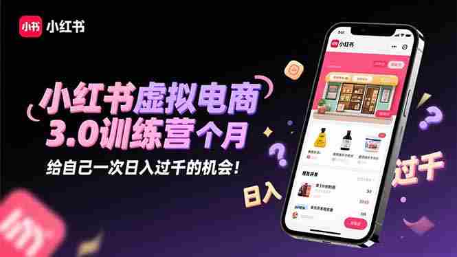 （16512期）小红书虚拟电商3.0训练营：2025最后1个月，给自己一次日入过千的机会！-有道网创