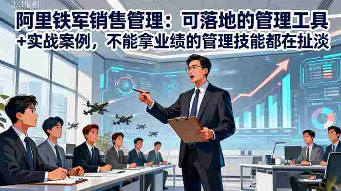 （16436期）阿里铁军销售管理：可落地的管理工具+实战案例，不能拿业绩的管理都在扯淡-有道网创