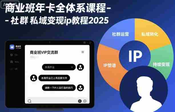 商业班年卡全体系课程-社群私域变现ip教程2025-有道网创