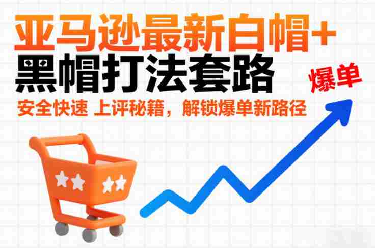 亚马逊最新白帽+黑帽打法套路,安全快速上评秘籍,解锁爆单新路径-有道网创