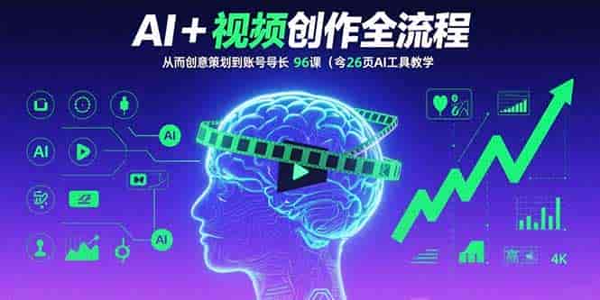 (15869期)AI+短视频创作全流程:从创意策划到账号增长,96节课(含26项AI工具教学)-有道网创