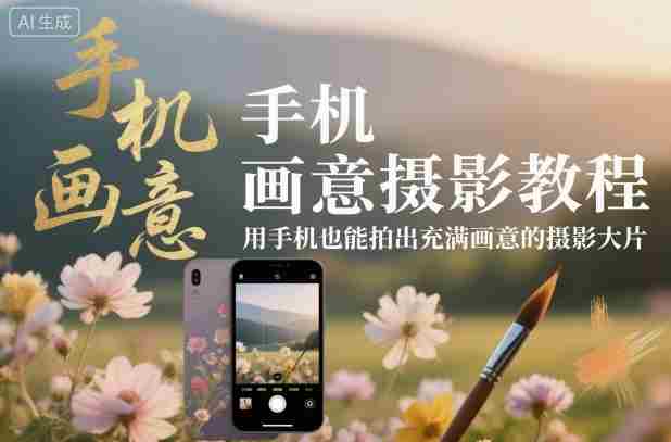 手机画意摄影教程，用手机也能拍出充满画意的摄影大片-有道网创