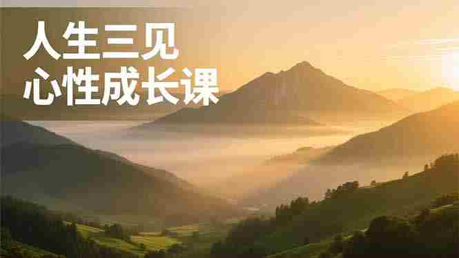 （16897期）人生三见心性成长课，见天地众生自己，搞透人性安顿身心，活出清晰自我，内在富足无价-有道网创