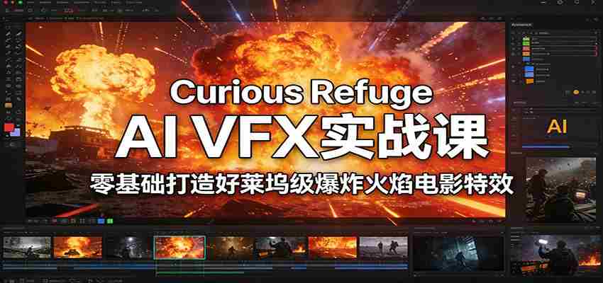 Curious Refuge AI VFX实战课，零基础打造好莱坞级爆炸火焰电影特效-有道网创
