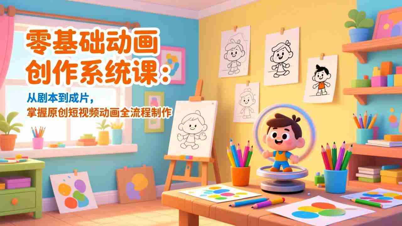 （17161期）零基础动画创作系统课：从剧本到成片，掌握原创短视频动画全流程制作-有道网创