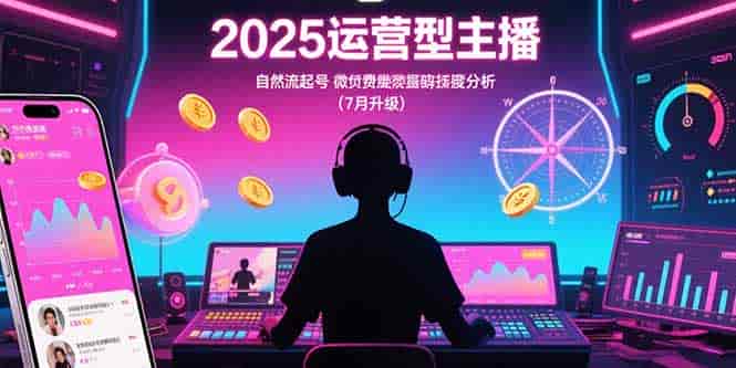 （15508期）2025运营型主播：自然流起号，微付费投放技巧，罗盘数据深度解析(7月更新)-有道网创