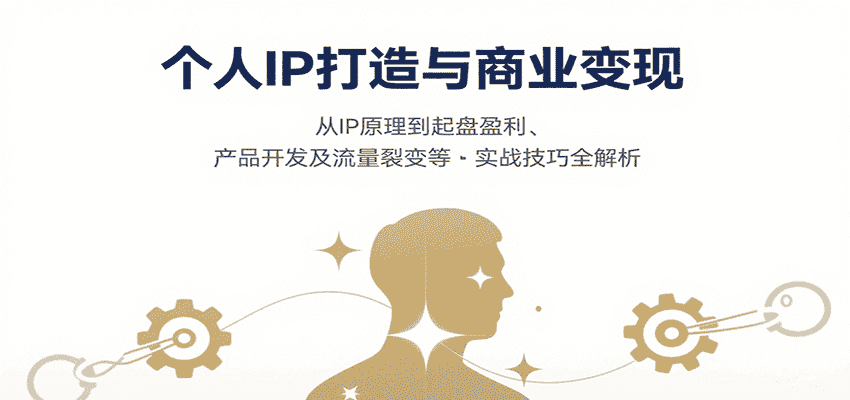 个人IP打造与商业变现，从IP原理到起盘盈利、产品开发及流量裂变等实战技巧全解析-有道网创