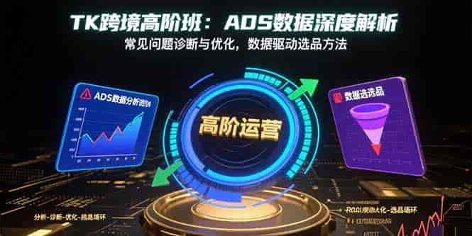 （15809期）TK跨境高阶班：ADS数据深度解析，常见问题诊断与优化，数据驱动选品方法-有道网创