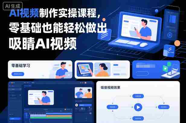 AI视频制作实操课程，零基础也能轻松做出吸睛AI视频-有道网创