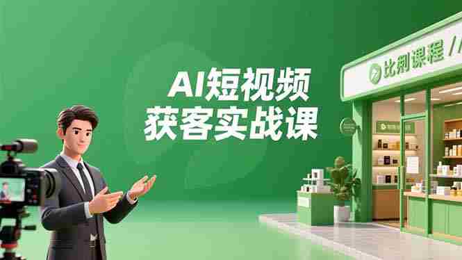 （16747期）AI短视频获客实战课，数字人创作、实体行业应用、精准引流，30天获取客源月入6万+-有道网创