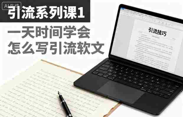 引流系列课1，一天时间学会怎么写引流软文-有道网创