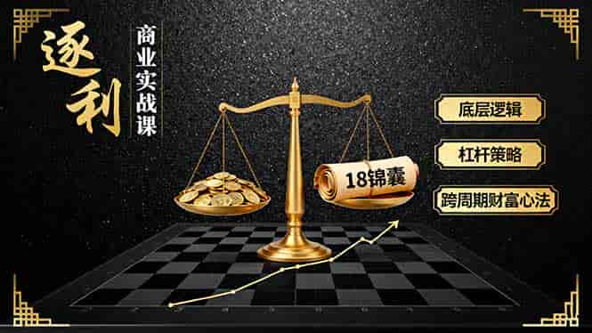 （16046期）《逐 利》商业实战课，底层逻辑、杠杆策略、18锦囊，跨周期财富心法-有道网创