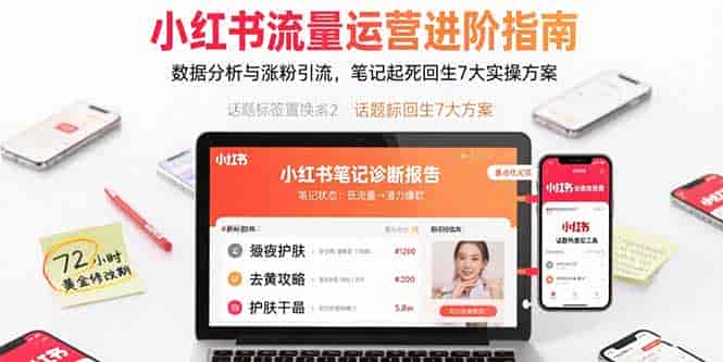 （15827期）小红书流量运营进阶指南，数据分析与涨粉引流，笔记起死回生7大实操方案-有道网创