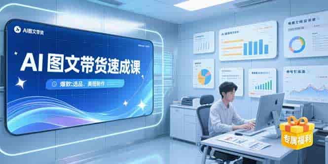 （15416期）AI图文带货速成课，养号引流秘籍，爆款选品策略，美图制作全流程-有道网创