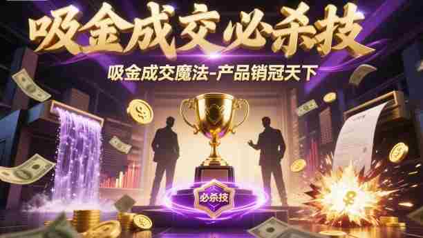 吸金成交必杀技，吸金成交魔法-产品销冠天下-有道网创