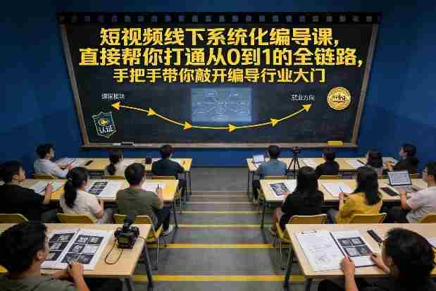 短视频线下系统化编导课,直接帮你打通从0到1的全链路,手把手带你敲开编导行业大门-有道网创
