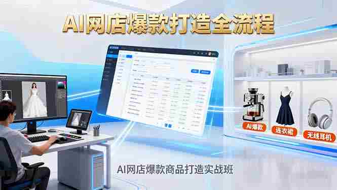 （16326期）AI网店爆款商品打造实战班：AI技术实现商品图智能处理，快速搭建AI网店-有道网创