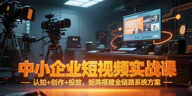 （15249期）中小企业短视频实战课，认知+创作+投放，矩阵搭建全链路系统方案-有道网创