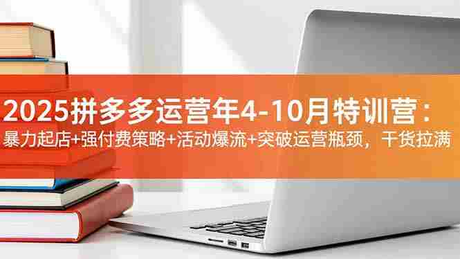 （16642期）2025拼多多运营年4-10月特训营：暴力起店+强付费策略+活动爆流+突破运营瓶颈，干货拉满-有道网创
