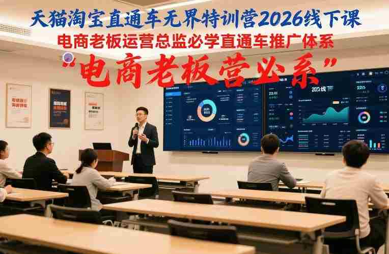 天猫淘宝直通车无界特训营2026线下课，电商老板运营总监必学直通车推广体系-有道网创