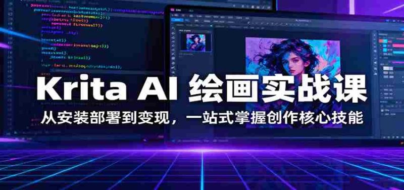 Krita AI 绘画实战课：从安装部署到变现，一站式掌握创作核心技能-有道网创